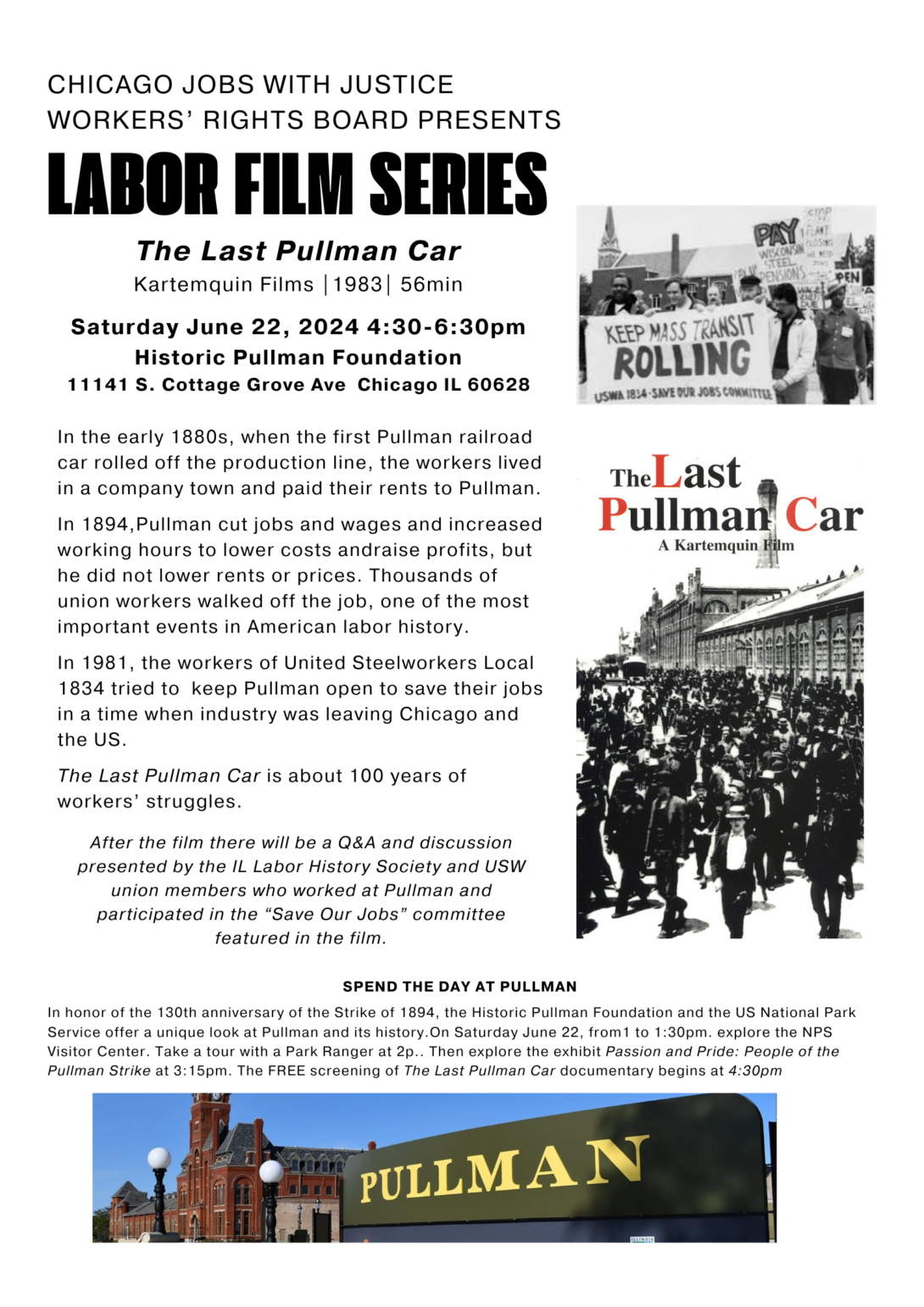 Spend the day at Pullman with Chicago JWJ!